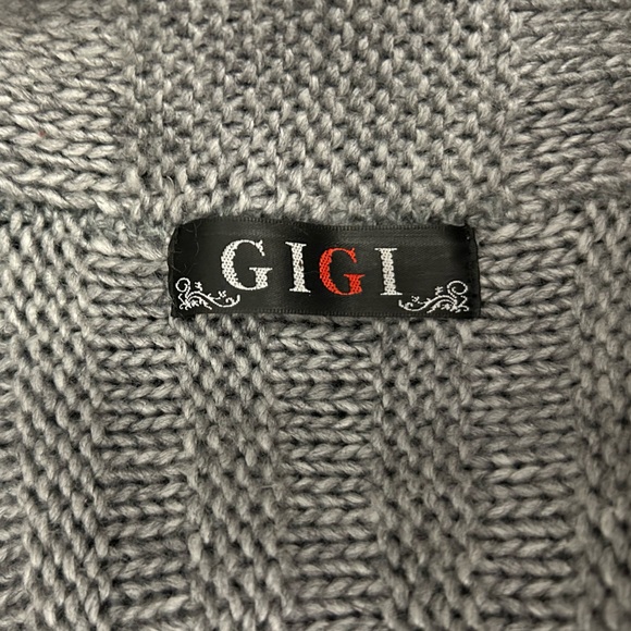 GIGI Long Gray Cardigan, Size S - Picture 6 of 7